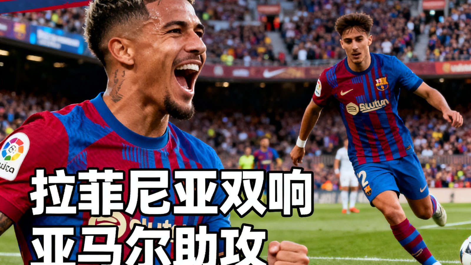 巴萨3-1国王杯集锦，拉菲尼亚双响，亚马尔助攻，全场集锦4分30秒
